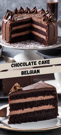 🍫✨ Belgian Chocolate Cake ✨🍫 Indulge in the ultimate chocolate experience with this Belgian Chocolate Cake! Rich, moist layers paired with velvety chocolate ganache make this cake a true delight for chocolate lovers. Perfect for any special occasion or just because you deserve a treat! #ChocolateCake #BelgianChocolate #DecadentDessert #BakingLove #myskinnyrecipes 🍰🍫