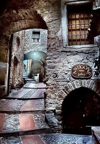 Medieval village of Dolceacqua, Liguria Italy