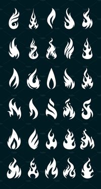 Vector Fire Icons by Vecster on @creativemarket