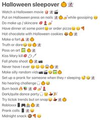 Ideas 4 a Halloween sleepover