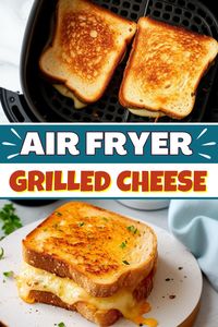 Once you make this air fryer grilled cheese, you'll never go back to the stove! It comes out crispy and oozing with melty, delicious cheese.