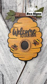 Bee signs to hang on your wreaths or your walls as home decor!