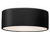 Justice Design CER-6290W-CRB Radiance Short Round Modern Carbon Matte Black LED Outdoor Flush Mount Light Fixture - CUSTOM-JUS-CER-6290W-CRB