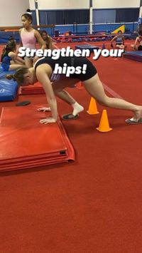 Strengthen your hips!  Cc the.hip.physio #gymnastics #gymnastics #hippain #hipstability #corestrength #gymnast