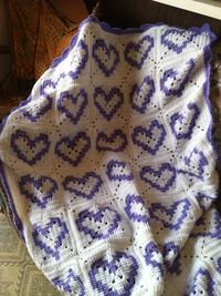 hearts afghan