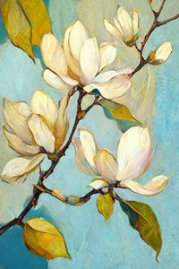 size: 18x12in Art Print: Magnolias Bloom by Avril Anouilh :