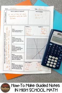 This blog post will teach you why guided notes are so important, and how you can make your own effective notes for your math students. Perfect for middle and high school classes (pre-algebra, Algebra 1, Geometry, Algebra 2, etc.)