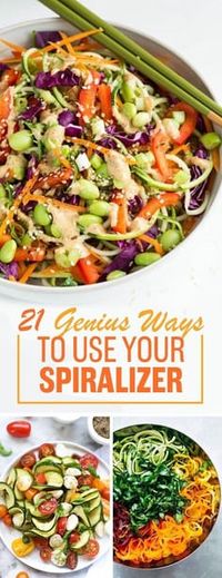 Et une fois que vous l'avez, voici 21 recettes fraîches à vous en spira-lize. Lol désolé. | 21 Genius Ways To Turn Vegetables Into Noodles