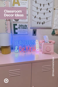 Welcome students to a playful classroom. Pick a theme for back-to-school seasonâ€”think colorful cabinets, cute supplies & inspiring wall art to make their learning journey more fun with these decor ideas.