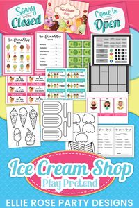 Scoop up our free Ice Cream Shop Pretend Play printables and transform your dramatic play center into an ice cream shop! Get it here!