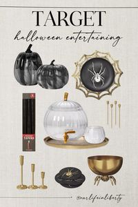 Create a stylish Halloween look with Target’s black and gold decor! From elegant table settings to spooky statement pieces, these budget-friendly finds are perfect for a classic vibe. Click for links and save for more affordable decor inspiration!