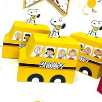 Snoopy Charlie brown peanuts, Party decor Snoopy, decor snoopy, Party decor , peanuts, Party decor Charlie brown peanutsThe kit party decor Snoopy Charlie brown peanutsPersonalize it with the name for freeSnoopy house 2.5" x 3.1"Snoopy bus 2.4" x 3.6"Milk box 1.8"x 2.6"Popcorn box 2.3" x 3.4"Cone box 2.5" x 3.1"Cake topper 6.7" x 7.5" Cupcake topper 1.2 x 1.2"Banner Snoopy HBD + name*Full set Party Snoopy12 Box set mix1 Cake topper12 Cupcake topper set 1 Banner Name (4-6 letter)*Caketopper+Setmi