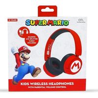 Show your gaming loyalty with Super Mario Wireless headphones. The most iconic "M" symbol from Mario's red cap is featured on both earcups to give you a boost during listening time. Featuring the V5.1 Bluetooth technology with built-in microphone. These headphones can be used with all your favourite devices! Official Nintendo / Super Mario merchandise.