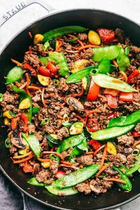 Korean Ground Beef Stir Fry is incredibly easy to make and has the best flavor! This is a recipe that my kids beg me to make every single week!