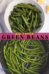 Air Fryer Green Beans are a quick and easy side dish that you can make in under 15 minutes and served with other sides and main dishes.