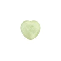 "* New Jade is not actually jade, but actually a type of light green serpentine. The stone earned this tradename for its similarities in appearance to jade as well as similar metaphysical properties * These puffed stone hearts can vary in color from a yellow chartreuse to a more cool toned blue/green. May also have small inclusions like in the reference photos * These hearts are individually carved, so variances in shape, color, and pattern should be expected. * You will receive one puffed new