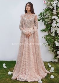 Buy Latest Pishwas with Lehenga Pink Bridal Dress Pakistani, an epitome of beauty & glamour. The stunning Pakistani Wedding Dress is available Online.