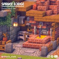 Cozy Spruce House in Survival Minecraft 1.21 Zicxa Photos #zicxa-photos #zicxa #images #background #wallpaper #freepik #shutterstock #VN