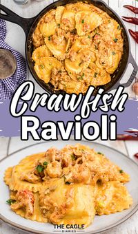 Deliciously creamy and full of Cajun flavor this Crawfish Ravioli is a tasty way to use up that leftover crawfish. Delicious cheese filled ravioli with a Cajun Crawfish cream sauce.