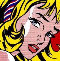 Roy Lichtenstein paintings Girl With Hair Ribbon