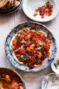 Ottolenghi's Butter Beans with Roasted Cherry Tomatoes Recipe | Ottolenghi Comfort