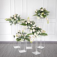 BalsaCircle Clear Crystal Rectangular Stand Flower Vase Column Party Wedding Reception Events Home Centerpieces Decorations Supplies - Walmart.com - Walmart.com