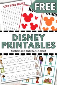 Tons of free Disney printables for kids and adults. Word searches, games inspired by the movies, preschool activities, and more!