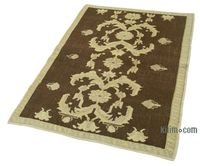 K0039889 All Wool Hand-Knotted Vintage Turkish Rug - 3' 3" x 4' 8" (39" x 56")