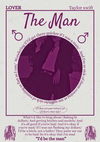 The man- Taylor swift- poster - lover - music poster