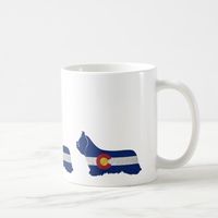 Skye Terrier Dog Breed Colorado Flag Silhouette Coffee Mug | Zazzle.com