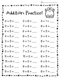 I created this leveled practice pack for basic adidition facts. For the kiddos who are just learning and mastering their addition facts, then the first sheet or 2 is perfect for them! The last 2 sheets contain 2-digit facts for those students who have already mastered their basic addition facts. The...