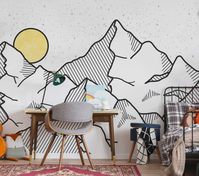 WALL MURAL INFO: This Abstract Mountain Painting Wall Mural is perfect for any Scandinavian style children's room. This wallpaper mural is an ideal way to brighten up any space and give it a custom feel. The light hand drawn colour palette matches most home decor spaces and is perfect for a backdrop. Eazywallz has been printing wallpaper and wall murals for over a decade. We specialize in removable and reusable murals and wallpaper, but also offer a range of commercial papers. As one of the lead