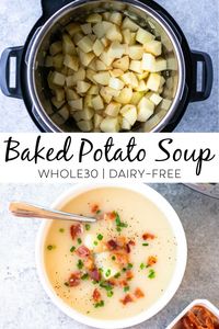 Dairy-Free Baked Potato Soup (Whole30) - Beauty and the Bench Press