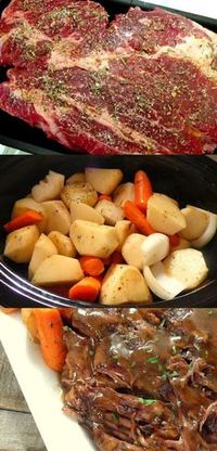 Slow Cooker ‘Melt in Your Mouth’ Pot Roast ~ This pot roast is perfect for a hearty, slow dinner at the end of the day. Every component brings the dish its pure perfection.