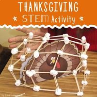 Uh-oh, this turkey is in trouble! Challenge your students with these three fun Thanksgiving STEM activities. Enjoy watching them use toothpicks and marshmallows to build three different structures. This product includes:-a paper stand-up "Tom the Turkey" to cut and assemble-three building activit...