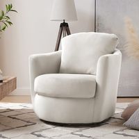 PRICES MAY VARY. 【High-quality Material】: The corduroy fabric is soft enough and skin-friendly, and brings style and sophistication to your room. 【Comfort】: Ergonomically curved back and a soft padded seat provides more comfort, and an extra pillow brings a relaxing feeling to the swivel barrel chair. 【Swivel Function】With a large and sturdy metal base, allows this modern accent chair to 360° swivel freely, which adds to the fun of sitting on it. 【Widely Usage】: Simple and elegant, this sofa cha