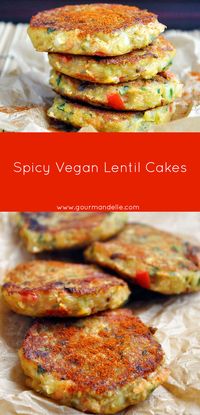 These spicy vegan lentil cakes are perfect for satisfying your spicy food cravings! They’re easy to make, protein-rich and have a spicy and smoky flavor! http://gourmandelle.com/spicy-vegan-lentil-cakes/