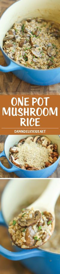 One Pot Mushroom Rice - Damn Delicious