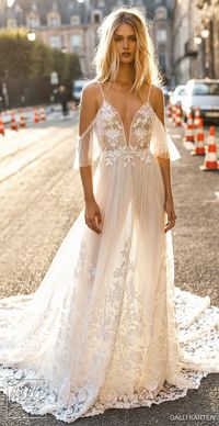 Gali Karten 2019 Wedding Dresses - Paris Bridal Collection | Off the shoulder lace ball gown wedding dress with corset bodice | A-line Cold shoulder sleeve bridal gown with sweetheart neckline | Bohemian princess wedding gown #weddingdress #weddingdresses #bridalgown #bridal #bridalgowns #weddinggown #bridetobe #weddings #bride #weddinginspiration #dreamdress #fashionista #weddingideas #bridalcollection #bridaldress #fashion #bellethemagazine #ido #dres