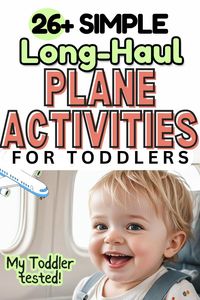 Traveling with a toddler? Discover 25+ free and engaging activities to keep your little one entertained during a long haul flight. These simple, mess-free ideas are perfect for ensuring a stress-free trip. From quiet time games to creative distractions, these activities will make flying with toddlers a breeze!  #ToddlerTravel #AirplaneActivities #TravelWithKids