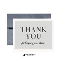 Groomsman Thank You Card | Digibuddha Invitation + Paper Co. #weddingstationery #groomsmen #digibuddha #bestman #wedding #groom #weddingpaper #cards #greetingcard #thankyoucard #thankyou #bestfriend #thankyou #weddingplanning #weddinginspiration #greetingcards #weddinginvitations #weddinginvites