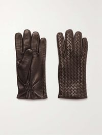 BOTTEGA VENETA Intrecciato leather gloves | NET-A-PORTER