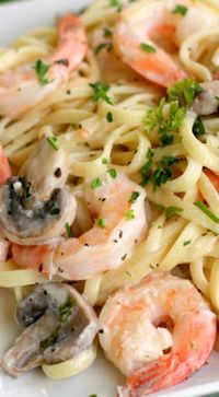 Creamy Shrimp and Mushroom Pasta