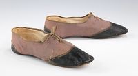 Shoes  Date: 1840–49 Culture: American Medium: cotton, leather