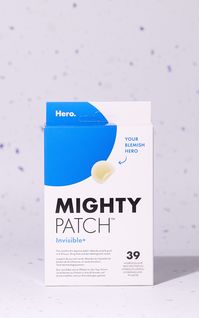 Woken up to a juicy pimple YIKES! Don't let it slow you down. Tackle it with MIGHTY PATCH Invisible+. Made from medical-grade hydrocolloid, Invisible+ absorbs pimple gunk during the day and helps protect from picking, popping and touching. Their thinnest ever invisible MIGHTY PATCH blends into your skin and is so comfortable to wear, you ll forget it s even there!   Hero MIGHTY PATCH Invisible+ is a clear pimple patch that covers annoying spots while removing the temptation to touch, pick or pop. It's comfortable and blends perfectly into all types of skin so you can forget about that pesky pimple for up to eight hours.   MIGHTY PATCH Invisible+ is made from medical-grade hydrocolloid. This allows the clear pimple patch to absorb nasty gunk and helps prevent picking, popping and touching d