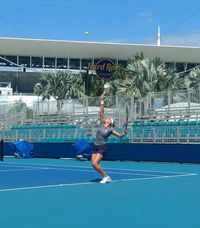 Beatriz Haddad Maia em ação no Miami Open — Foto: Divulgação