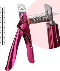 Amazon.com : False Nail Clippers with Magnets Stainless Steel Nail Cutter for Acrylic Nail Nail Clippers with 15Pcs Small Magnets for Home Salon Nail Art (Pink) : Beauty & Personal Care