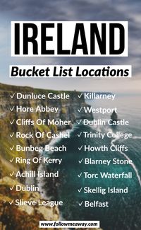 Ireland Bucket List Locations | How To Plan Your Ireland Road Trip | planning a road trip in Ireland | Ireland travel tips | Travel guide to Ireland | what to do in Ireland | what to see in Ireland | things to know when traveling in Ireland | things to know before visiting Ireland | Ireland travel guide | driving in Ireland #traveltips #irish #ireland