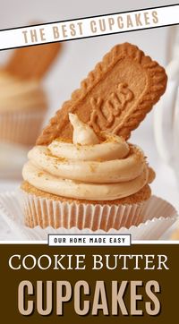 Discover the magic of Biscoff Cupcakes with an indulgent twist - our easy Cookie Butter Cupcake Recipe will make your taste buds dance with every bite! These scrumptious Biscoff cupcakes are filled with luscious cookie butter frosting, perfect for any dessert occasion. Dive into a decadent world of Biscoff goodness by following this mouth-watering recipe. Get ready to be a biscoff dessert star!