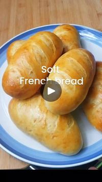 4.4K reactions · 1.3K shares | Soft French bread 🥖 
 Easy and delicious bread recipe with a few ingredients you surely have in your house. This bread is good on it's own, for sandwiches and for French toast if you have leftover the next day.

LIKE, SHARE, COMMENT AND FOLLOW @DeliciouslybySandy for more easy recipes.

Here's what you need:
A pinch of salt
2 1/3 cups all purpose flour 
2 tsp instant dry yeast 
1/3 cup sugar
3/4 cup warm milk
1 egg ( room temperature)
60g butter ( softened)

Eggwash: 1 egg beaten with 1 tbsp milk

1️⃣ In a bowl, add salt, flour, yeast, sugar, egg and milk. Mix, until combined and make a ball. Then add butter and knead for 10 minutes. Cover and let rise 1 hour or until it doubles. 

2️⃣ Punch the dough, make 6 to 7 rolls. Flatten each roll and make smalls loa